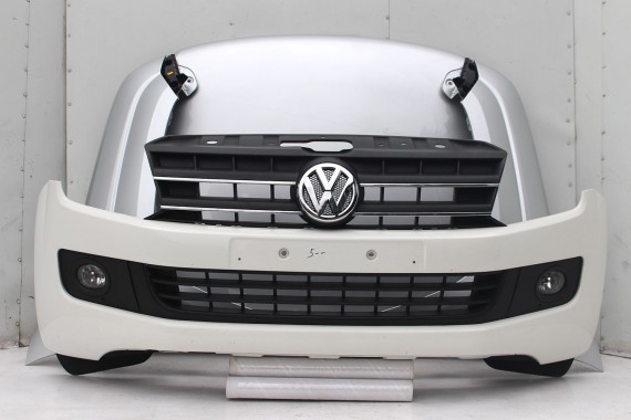 VW AMAROK PRZÓD maska błotniki zderzak pas przedni lampy wzmocnienie błotnik lampa 2H LA7W - srebrny refleks metalik