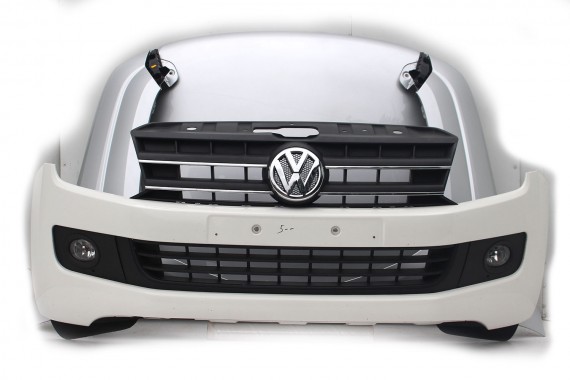 VW AMAROK PRZÓD maska błotniki zderzak pas przedni lampy wzmocnienie błotnik lampa 2H LA7W - srebrny refleks metalik