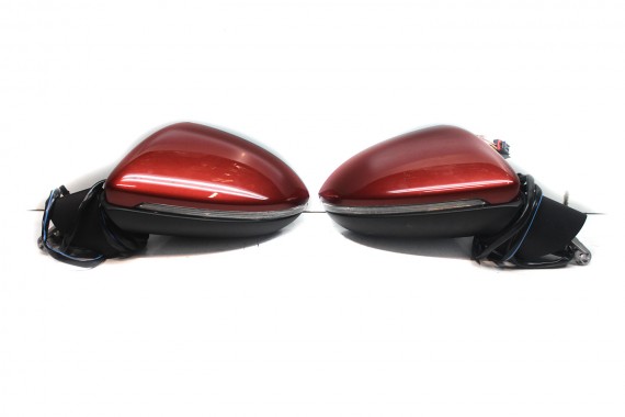VW SPORTSVAN LUSTERKA DRZWI ASYSTENT PASA L+P 6+2 10+2 2 sztuki side assist lusterko 8pin 12pin 6K 	LA3X 	Sunset red Czerwony