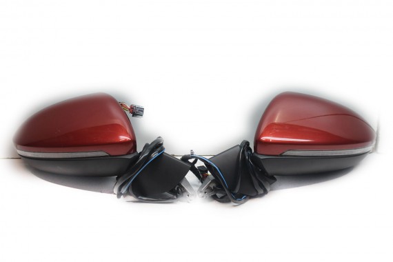 VW SPORTSVAN LUSTERKA DRZWI ASYSTENT PASA L+P 6+2 10+2 2 sztuki side assist lusterko 8pin 12pin 6K 	LA3X 	Sunset red Czerwony