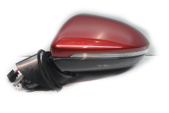 VW SPORTSVAN LUSTERKO DRZWI LEWE 6 pin zewnętrzne pinów kabli przewodów 6 pin LA3X 	Sunset red Czerwony