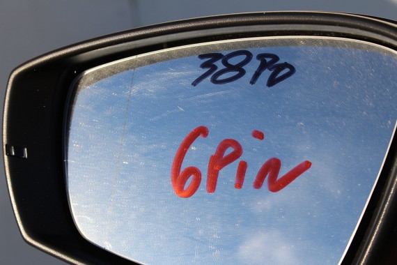 VW POLO LUSTERKO ZEWNĘTRZNE DRZWI LEWE 6 pin 6R 6C zewnętrzne pinów kabli przewodów 6pin 2T 	LC9X Czarny