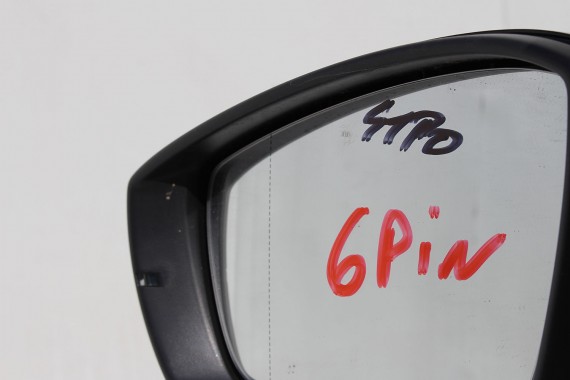 VW POLO LUSTERKO ZEWNĘTRZNE DRZWI LEWE 6 pin 6R 6C zewnętrzne pinów kabli przewodów 6pin 2T 	LC9X Czarny
