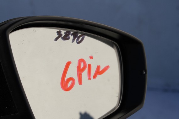 VW POLO LUSTERKO ZEWNĘTRZNE DRZWI PRAWE 6 pin 6R 6C zewnętrzne pinów kabli przewodów 6pin 2T 	LC9X Czarny