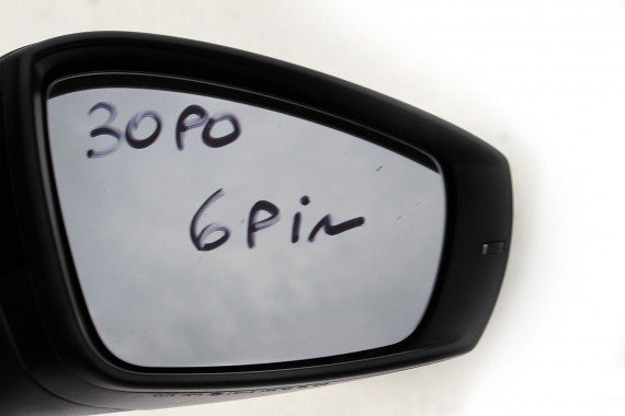 VW POLO LUSTERKO ZEWNĘTRZNE DRZWI PRAWE 6 pin 6R 6C zewnętrzne pinów kabli przewodów 6pin 2T 	LC9X Czarny