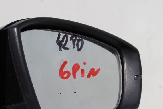 VW POLO LUSTERKO ZEWNĘTRZNE DRZWI PRAWE 6 pin 6R 6C zewnętrzne pinów kabli przewodów 6pin 2T 	LC9X Czarny
