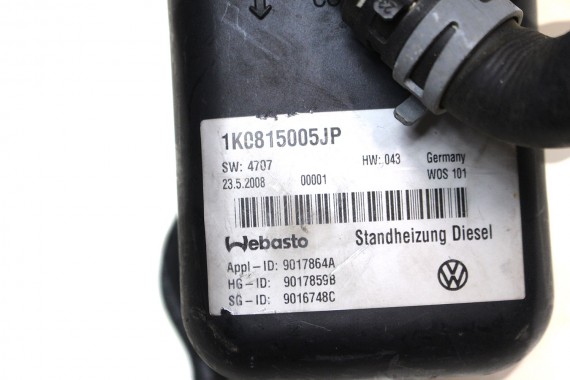 VW AUDI WEBASTO 1K0815005JP OGRZEWANIE POSTOJOWE diesel Thermo Top V 5 kW 12V 42W 2,5 bar 1K0 815 005 JC 1K, 2K, 1Q, 1T, 1K8 8P
