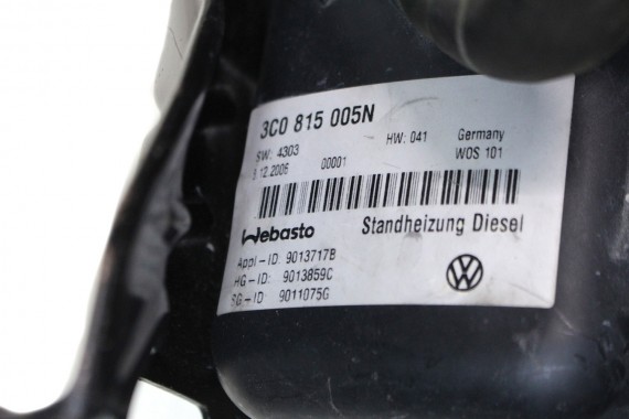 VW PASSAT B6 B7 CC WEBASTO 3C0815005N OGRZEWANIE POSTOJOWE diesel Thermo Top V 5 kW 12V 42W 2,5 bar 3C0 815 005 N  3C, 3T