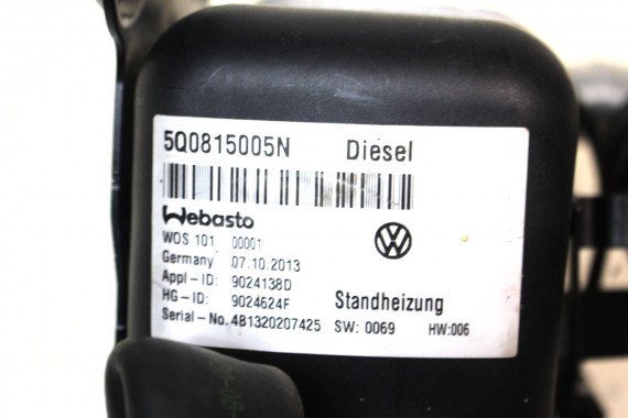 VW AUDI SKODA SEAT WEBASTO 5Q0815005N OGRZEWANIE POSTOJOWE diesel  5Q0 815 005 N TDI