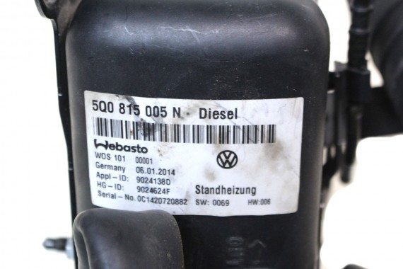 VW AUDI SKODA SEAT WEBASTO 5Q0815005N OGRZEWANIE POSTOJOWE diesel 5Q0 815 005 N TDI 5Q0815005N 5Q0815005N 5Q0815005N 5Q0815005N