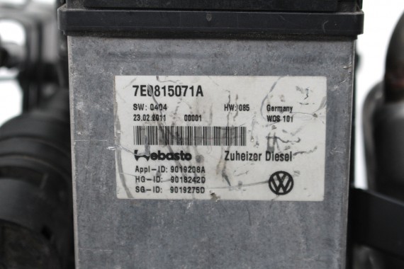 VW AMAROK T5 WEBASTO 7E0815071A 7E0815071B 7E0815071C OGRZEWANIE POSTOJOWE diesel 7E0 815 071 2H 7H 7E 7E0815071A 7E0815071B