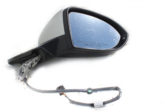 VW GOLF 7 VII LUSTERKO ZEWNĘTRZNE DRZWI PRAWE 6 pin 6pin 5G LB7W - srebrny (tungsten silver metallic) pinów kabli przewodów