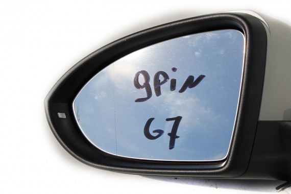 VW GOLF 7 VII LUSTERKO ZEWNĘTRZNE DRZWI LEWE 9 PIN 5G LB7W 9pin srebrny (tungsten silver metallic) pinów kabli przewodów
