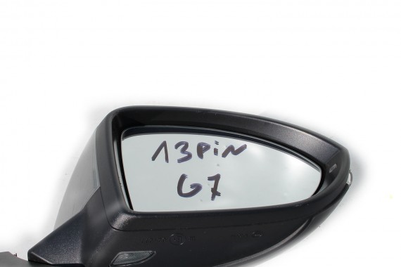 VW GOLF 7 VII LUSTERKO ZEWNĘTRZNE DRZWI PRAWE 13 PIN 5G LB7W 13pin srebrny (tungsten silver metallic) pinów kabli przewodów