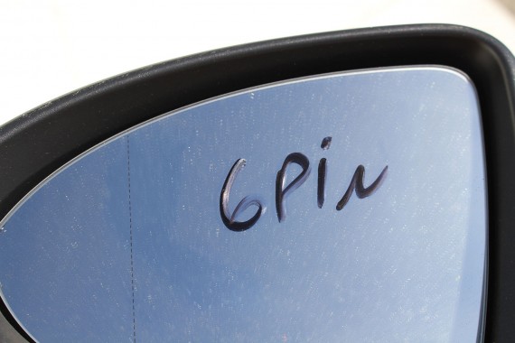 VW GOLF VII 7 LUSTERKO DRZWI LEWE 6 PIN zewnętrzne pinów kabli przewodów 6pin 5G LC9X - głęboka czerń