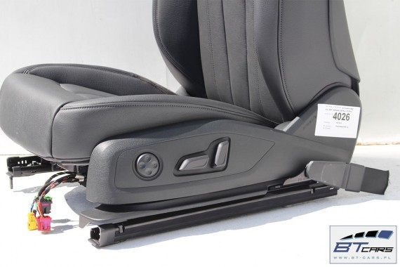 AUDI A4 AVANT 8W B9 FOTELE KOMPLET FOTELI siedzeń siedzenia fotel tapicerka 8W9 8W skóra kolor czarny KOMBI ALLROAD USA czarna