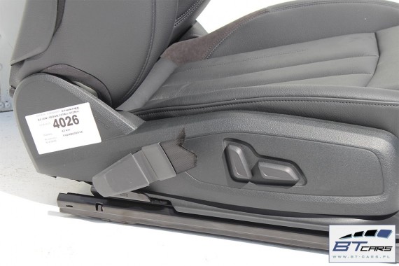 AUDI A4 AVANT 8W B9 FOTELE KOMPLET FOTELI siedzeń siedzenia fotel tapicerka 8W9 8W skóra kolor czarny KOMBI ALLROAD USA czarna