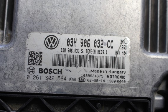 VW TOUAREG 03H906032CC KOMPUTER MODUŁ STEROWNIK SILNIKA 03H906032S 3.6 FSi BENZYNA 7L 0261S02584 MED9.1 1039S24675 03H906032CC