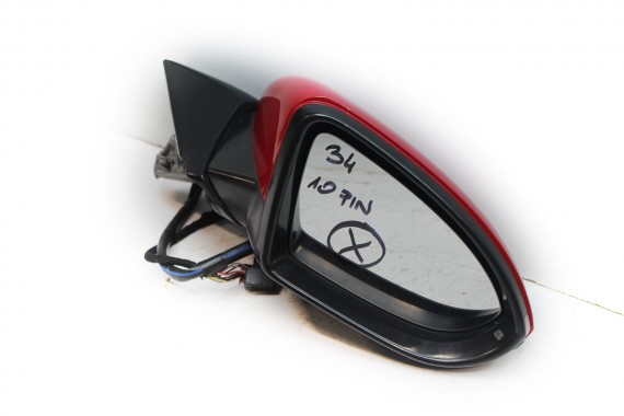 VW GOLF 7 VII LUSTERKO ZEWNĘTRZNE DRZWI PRAWE 10pin kabli zewnętrzne pinów przewodów G2 LY3D Czerwony Czerwony 5G 5G4 10 pin