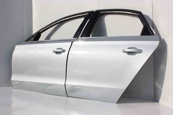 AUDI A8 4H D4 LX7S DRZWI LEWE PRZÓD + TYŁ STRONA LEWA przednie + tylne 2 sztuki D4 4H Y0 Arktissilber metallic 	Srebrny2010-2017
