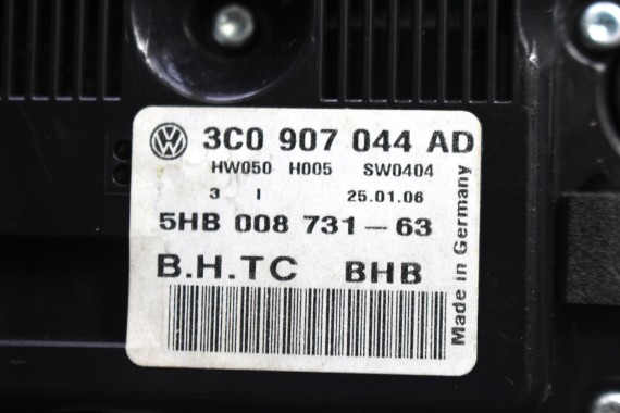 VW PASSAT B6 PANEL KLIMATYZACJI 3C0907044AD 3C0907044AJ 3C0907044BC moduł KLIMATRONIK sterownik nawiewu klimy 3C0 907 044 AD 3C