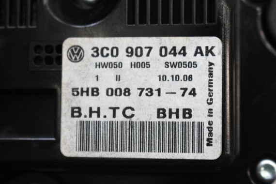 VW PASSAT B6 PANEL KLIMATYZACJI 3C0907044AK 3C0907044BD moduł KLIMATRONIK sterownik nawiewu klimy webasto podgrzewane fotele 3C