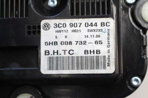 VW PASSAT B6 PANEL KLIMATYZACJI 3C0907044BC moduł KLIMATRONIK sterownik nawiewu klimy  podgrzewane fotele 3C0 907 044 BC 3C