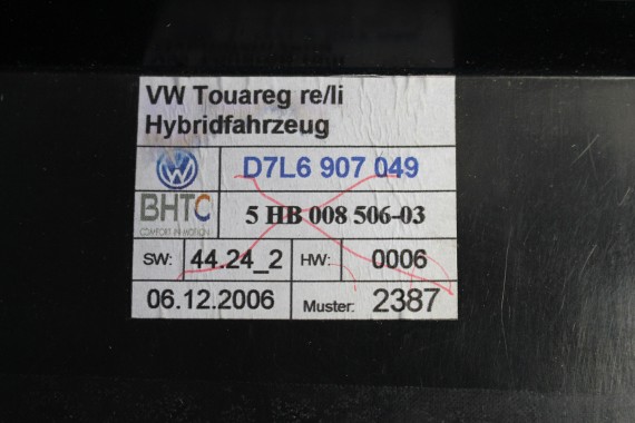 VW TOUAREG FL PANEL KLIMY KLIMATYZACJI 7L6907040 7L6907049 sterownik nawiewu CLIMATRONIC