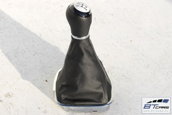 VW POLO GAŁKA ZMIANY BIEGÓW + MIESZEK 6R0711113D XAS - czarny 6R0 711 113 D 6R0711456 6R0711456B 6R skóra 6R0711113D 6R0711113D