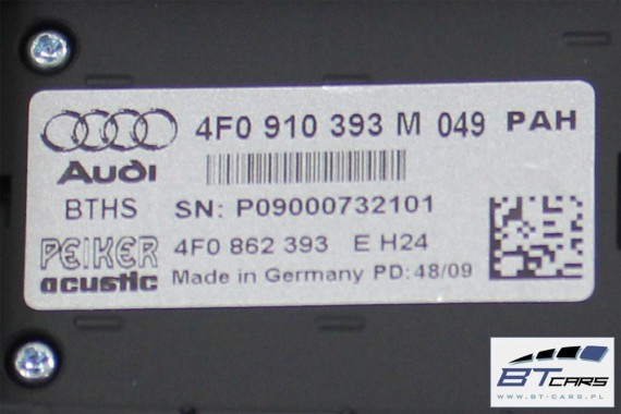 AUDI TELEFON SŁUCHAWKA TELEFONU 4F0910393M 4F0862393E 4E0861473A 4E0861482 4F0910393 4F0910393M 4F0862393E 4E0861473A 4E0861482