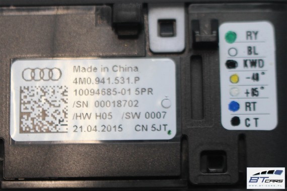 AUDI A4 A5 Q5 Q7 PRZEŁĄCZNIK WŁĄCZNIK ŚWIATEŁ 4M0941531P 4M0941531AB 4M0941531J 4M0941531P 4M0 941 531 P 4M0941531AB 4M0941531J