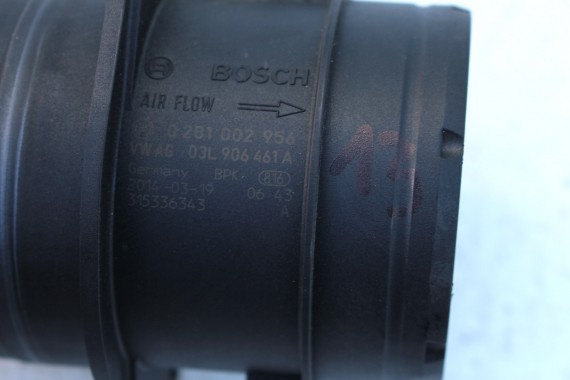 VW AUDI SKODA PRZEPŁYWKA PRZEPŁYWOMIERZ 03L906461A 03L 906 461 A masowy powietrza 03L906461A TDi diesel 03L906461A 03L906461A