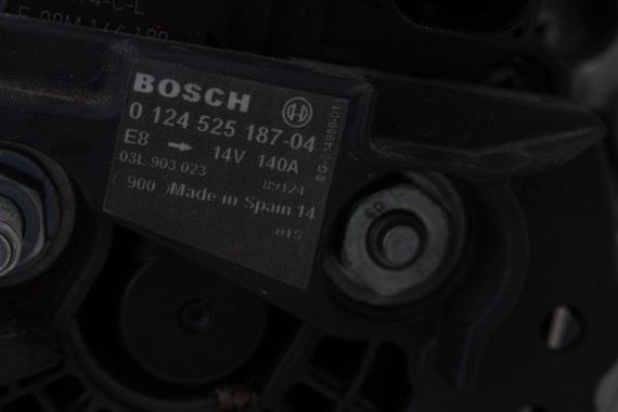 VW AUDI SEAT SKODA ALTERNATOR 140A 03L903023 03L 903 023  producent BOSCH 2.0 TDi diesel napęd 4*4