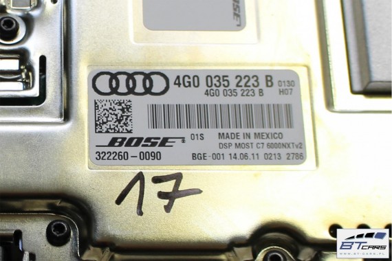 AUDI A8 GŁOŚNIKI + WZMACNIACZ BOSE 4G0035223B 4H0035481A 4H0035297 4H0035411A 4H1035401 4H1035402A 4H0035397 4H0035399 4G0035223