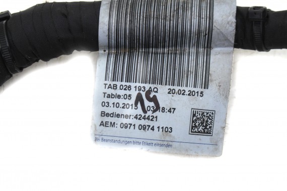 AUDI A4 A5 WIĄZKA SILNIKA 04L971595BC instalacja 2.0 TDi diesel silnik DETA  04L 971 595 BC 8W 8W6 80A