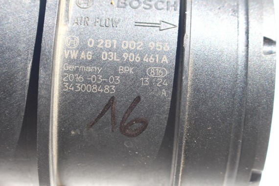 VW AUDI SKODA PRZEPŁYWKA PRZEPŁYWOMIERZ 03L906461A 03L 906 461 A masowy powietrza 03L906461A TDi diesel 03L906461A 03L906461A