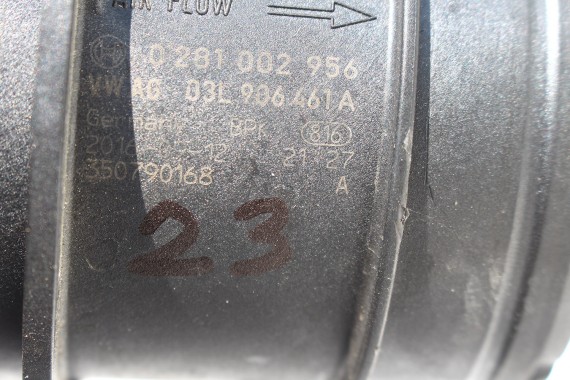 VW AUDI SKODA PRZEPŁYWKA PRZEPŁYWOMIERZ 03L906461A 03L 906 461 A masowy powietrza 03L906461A TDi diesel 03L906461A 03L906461A