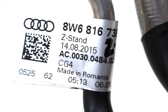 AUDI A5 RURKI KLIMATYZACJI 8W6816738B 8W0816721D 8W0816743D 8W1816720 8W1816740 KLIMY 8W0816741AK 8W0816721AL 8W6816738B 8W F5