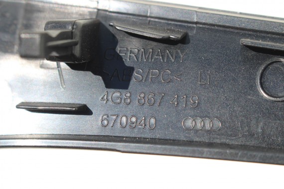 AUDI A7 LISTWY OZDOBNE WYKOŃCZENIE DEKORY 4G8867409 4G8867410 4G8867419 4G8867420 4G dekor 4G8 4 szt.