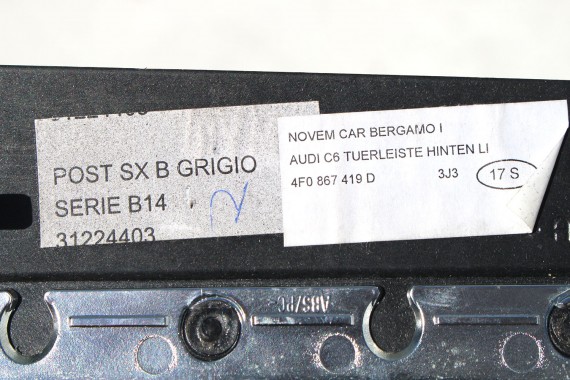 AUDI A6 LISTWY OZDOBNE WYKOŃCZENIE DEKOR 4C7 4F 4F1853190AA 4F0867409H 4F0867410D 4F0867410B 4F0867419D 4F0867420A 4F1864261L c6