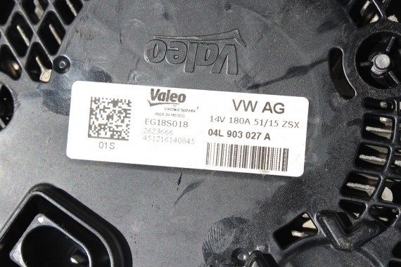 AUDI Q5 ALTERNATOR 2.0 TDi 04L903027A 04L 903 027 A 180A  diesel 2.0 TDi 80A producent VALEO