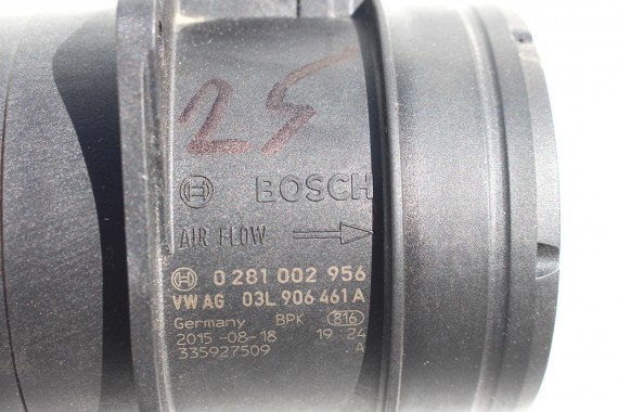 VW AUDI SKODA PRZEPŁYWKA PRZEPŁYWOMIERZ 03L906461A 03L 906 461 A masowy powietrza 03L906461A TDi diesel 03L906461A 03L906461A