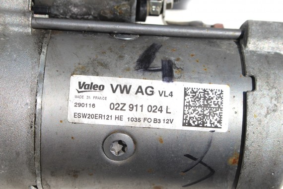VW AUDI SEAT SKODA ROZRUSZNIK 02Z911024L 02Z911024B 02Z911021K silnik diesel 1.6 TDi skrzynia manualna producent Valeo