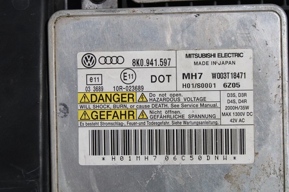 AUDI A5 8T CABRIO PRZÓD maska błotniki zderzak pas przedni błotnik lampy Xenon Led 8F LY9C 8T0941004AN 8T0941030AN 8T0941029AN