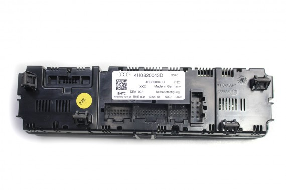 AUDI A8 PANEL KLIMATYZACJI KLIMY 4H0820043D 4H0 820 043 D 4H0820043G 4H0820043K moduł sterownik 4H0820043D 4H0820043G 4H0820043K