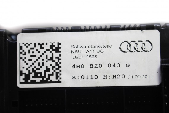 AUDI A8 PANEL KLIMATYZACJI KLIMY 4H0820043G 4H0 820 043 G 4H0820043D 4H0820043K moduł sterownik 4H0820043D 4H0820043G 4H0820043K