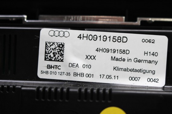 AUDI A8 PANEL KLIMATYZACJI TYŁ 4H0919158D 4H0919158K moduł sterownik nawiewu klimy 4H0 919 158 D 4H0919158D 4H0919158K 4H0919158