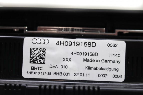 AUDI A8 PANEL KLIMATYZACJI TYŁ 4H0919158D 4H0919158K moduł sterownik nawiewu klimy 4H0 919 158 D 4H0919158D 4H0919158K 4H0919158