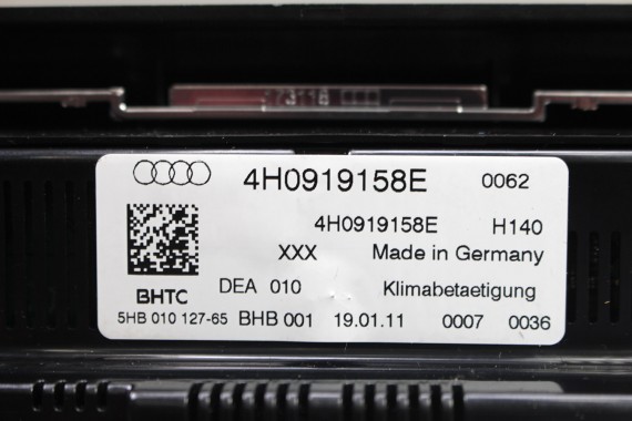 AUDI A8 PANEL KLIMATYZACJI TYLNY TYŁ 4H0919158E 4H0919158L moduł sterownik nawiewu klimy 4H0 919 158 E 4H0 919 158 L