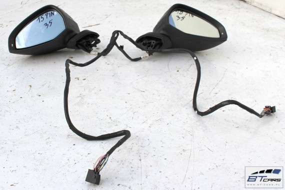 AUDI A4 LUSTERKO DRZWI PRAWE 8W 2015- pasażera 15 pin LY9B czarny brylantowy zewnętrzne pinów kabli przewodów 15pin 8W1857410